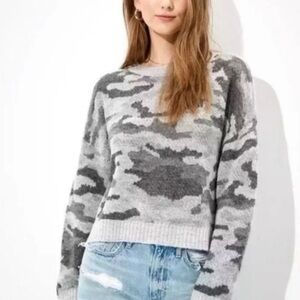 American Eagle Wool blend Camo Sweater